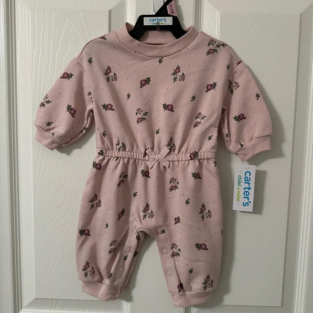 Carter's Light Pink Floral Baby Outfit